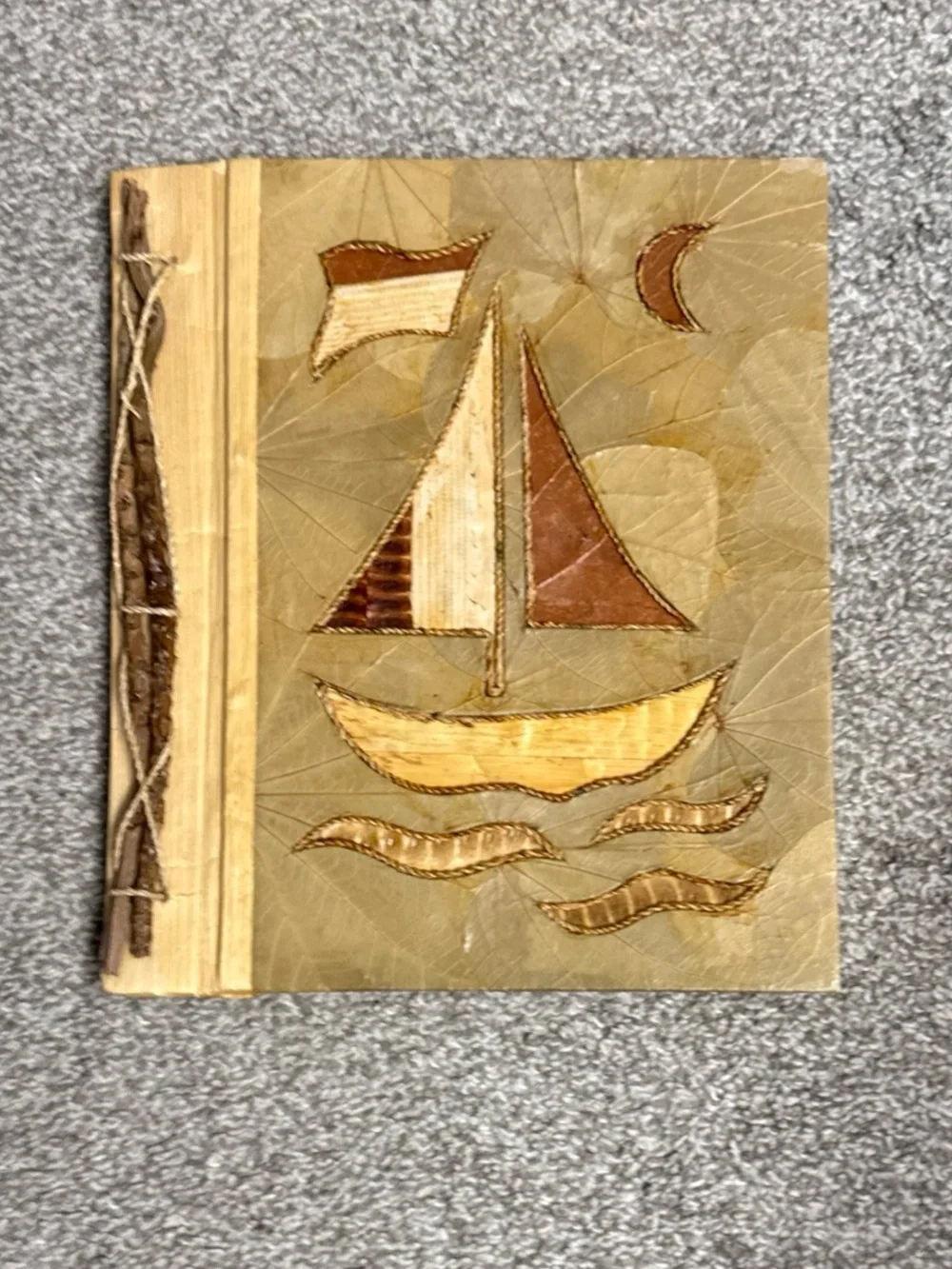 New 40 pic Souvenir Sail Boat Photo Album Handmade Tropical Island Travel